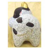 いよせき 牛 置物 100×60×H70mm 大理石 011319 1個（直送品）
