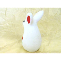 いよせき うさぎ(梅花)50×55×H110mm 置物 漢白玉 アラバスター 908011 1個（直送品）