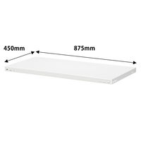 プラス KR軽量ラック 追加棚板 幅887×奥行462mm用 ホワイト 1セット(2枚)