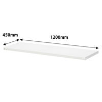 プラス KR軽量ラック 追加棚板 幅1212×奥行462mm用 ホワイト 1セット(2枚)