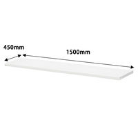 プラス KR軽量ラック 追加棚板 幅1512×奥行462mm用 ホワイト 1セット(2枚)