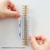 リヒトラブ カスタマイズ オープンリングノート とじ具 A6 スモークブラック N2922-24 1組