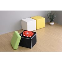 コンフォートワーク キューブスツール　収納付き　幅・奥行き380mm　キューブソファ　グリーン ACS-3840P(GR) 1台 オリジナル