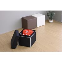 コンフォートワーク キューブスツール　収納付き　幅・奥行き380mm　キューブソファ　ブラック ACS-3840P(BK) 1台 オリジナル