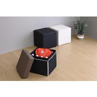 コンフォートワーク キューブスツール　収納付き　幅・奥行き380mm　キューブソファ　ブラウン ACS-3840P(BR) 1台 オリジナル