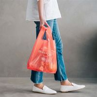 DEAN & DELUCA（ディーンアンドデルーカ） ショッピングバッグEVA コーラルオレンジ＜数量限定＞ 1個