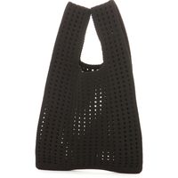 FLOWERニットバッグ ブラック LAKOLE/ラコレ