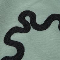 FLOWER刺繍クッションカバー グリーン LAKOLE/ラコレ