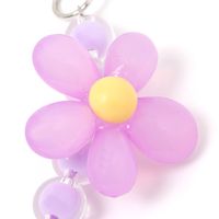 FLOWERビーズストラップ パープル LAKOLE/ラコレ