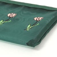 FLOWERメッシュポーチ グリーン LAKOLE/ラコレ