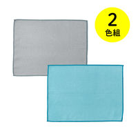 カワタキコーポレーション 窓や鏡に拭き跡が残りにくいクロス2色組（ブルー・グレー各1）  １セット６枚：２枚（２色各１）×３