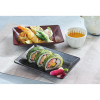 台和 長角皿 内溜(ため)外黒 MD-119-TB 1個（直送品）