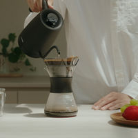 お手軽コーヒーポット 耐熱ガラス製 ドリップポット コーヒーサーバー OCPー40ーB 1個 HARIO（ハリオ）