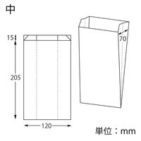 NF窓付耐油ガゼットパック 中 未晒無地 1袋（100枚入）