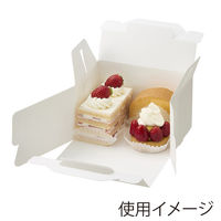 スリムエコキャリーケーキ箱 12×18 4～5個用 ホワイト 1袋（50枚入）