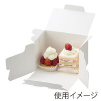 スリムエコケーキ箱 10.5×15 2～3個用 ホワイト 1箱（200枚：50枚入×4袋）