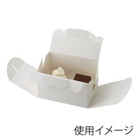 アーチハンドキャリーケーキ箱 10.5×15 2～3個用 ホワイト 1箱（200枚：50枚入×4袋）