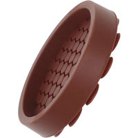 光 エッジ付吸盤防振ゴム茶 51mm 4枚入 KQEG-53 1セット(4個入)（直送品）