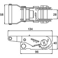 丸善織物 ラッシングベルト ラチェットバックル式 MLシリーズ ML25M-250J 1本（直送品）