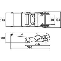 丸善織物 ラッシングベルト ラチェットバックル式 MLシリーズ ML75L-2000J 1本（直送品）