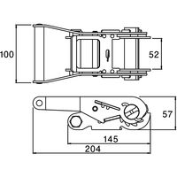 丸善織物 ラッシングベルト ラチェットバックル式 MLSシリーズ MLS50L-750R 1本（直送品）