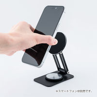 ナカバヤシ MagSafe対応スタンドミニ 360度回転 角度調整2軸 ブラック SST-23BK 1個