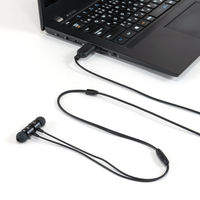 ナカバヤシ USBイヤホンマイク 軽量タイプ ブラック UHP-08BK 1個