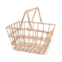 ワイヤーバスケット　柳アイアンバスケットL ナチュラル studio CLIP