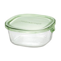 耐熱ガラス 保存容器 グリーン 角型 8点セット パック&レンジ PSC-PRN-8G iwaki（イワキ）