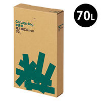 【アウトレット】アスクル ゴミ袋 半透明 複合3層 厚口(厚手)タイプ 70L 厚さ0.037mm（400枚:100枚入×4） オリジナル