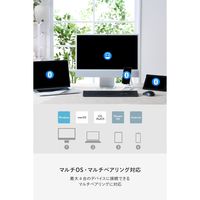 エレコム キーボード マルチペアリング 充電式 フルサイズ パンタグラフ式 ブラック TK-PN10FMPABK 1個（直送品）