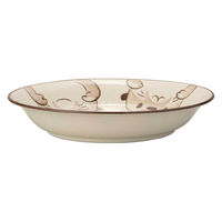 イシグロ プレート 22cm 陶器 カワウソ 419475 1個（直送品）