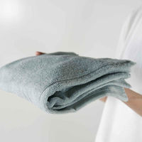 小杉善 バスタオル スリム higotoni macaroni コンパクトバスタオル 50×100cm ブルーグレー 426263 1個（直送品）