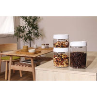 不二貿易 保存容器 800ml PUSH 空気が抜けるキャニスター 461026 1個（直送品）