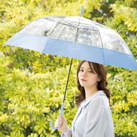 中谷 ワンタッチビニール傘 ブーケビニール ジャンプ式 60cm ブルー 115-036BL 1セット(1本×3)（直送品）