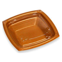 デンカポリマー 惣菜容器 夢デリLS5 木目新 00788694 1ケース(1500個(50個×30))（直送品）