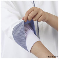 住商モンブラン 調理衣 調理コート 兼用 7分袖 白/ブラウンチェック 袖ネット付 S 2-687_S 1袋(1個)（直送品）