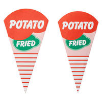 愛宝 軽食容器 H-8-4 三角ポテト(大) 1ケース(3000個(50個×60))（直送品）