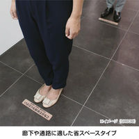 ヒサゴ フロアーマット フロア誘導シール こちらでお待ちください 停止線 ブラウン 3枚入 SR030 1ケース(1個)（直送品）