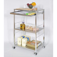 足立製作所 ステンレス製 作業台キッチンワゴン【引き出し付き・幅50cm/キャスター付】 2156-1 1個（直送品）