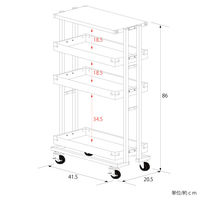 足立製作所 ステンレス製 コンパクトキッチンワゴン DS102 1個（直送品）