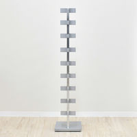 足立製作所 Tsum dock ブックタワー【隠しキャスター付・プレミアム10段】/シルバー DS145SV 1個（直送品）