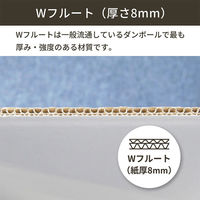 ノーブランド 板ダンボール FB14-0005ASN 白 180×90cm 厚み8mm 4573639424050 1セット(5枚入)（直送品）