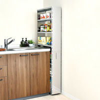 足立製作所 ステンレス製 隙間収納ワゴン【幅20×高さ159cm】 2383 1個（直送品）