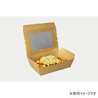 パックスタイル 弁当容器 クラフトパック窓付 172-120W 00788799 1袋(50個)（直送品）
