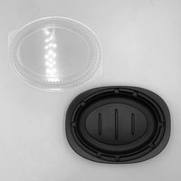 中央化学 惣菜容器 CT街デリ ランチD24BK 本体 蓋 セット 00752480 1ケース(450個(50個×9))（直送品）