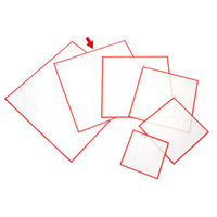 ササガワ 和菓子用品 26-2107 敷紙 7号 赤枠 厚口 100枚入 1ケース(5個(1個×5))（直送品）