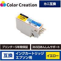 カラークリエーション エプソン（EPSON）用 互換インク CC-EKNIL-Y イエロー KNI-Y-L互換 カニ 1個（直送品）