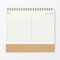 無印良品 バガス入りペーパー月曜始まりカレンダー 中 ２０２５年１２月～２０２６年１２月 約１４５×２００ｍｍ 卓上用 良品計画