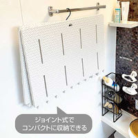 MISM ジョイントバスマット ホワイト 1セット(1個×15)（直送品）